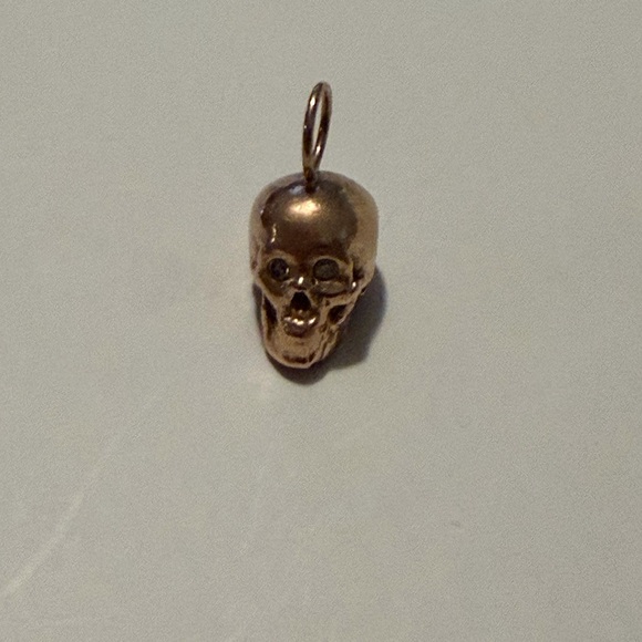 Fortunebaby 14K Rose Gold Gold Skull Charm with Diamonds! - Picture 2 of 7